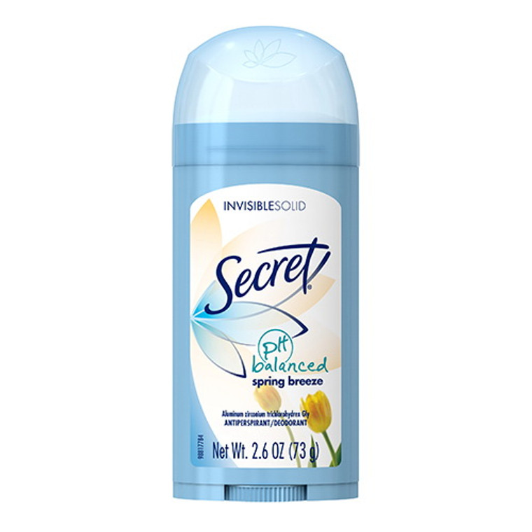 Secret Original Spring Breeze Scent Womens Invisible Solid Antiperspirant And Deodorant, 2.6 Oz