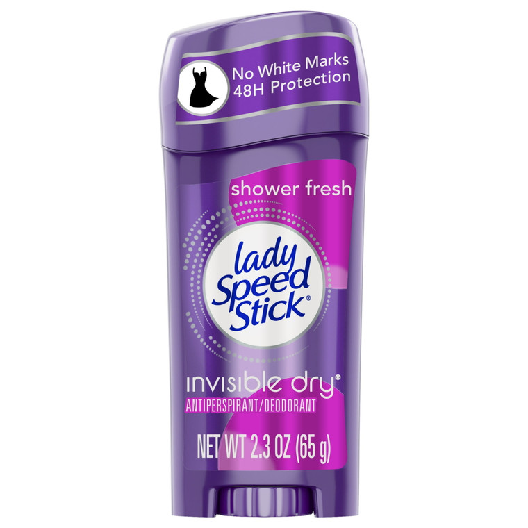 Lady Speed Stick Invisible Dry Antiperspirant And Deodorant, Shower Fresh, 2.3 Oz