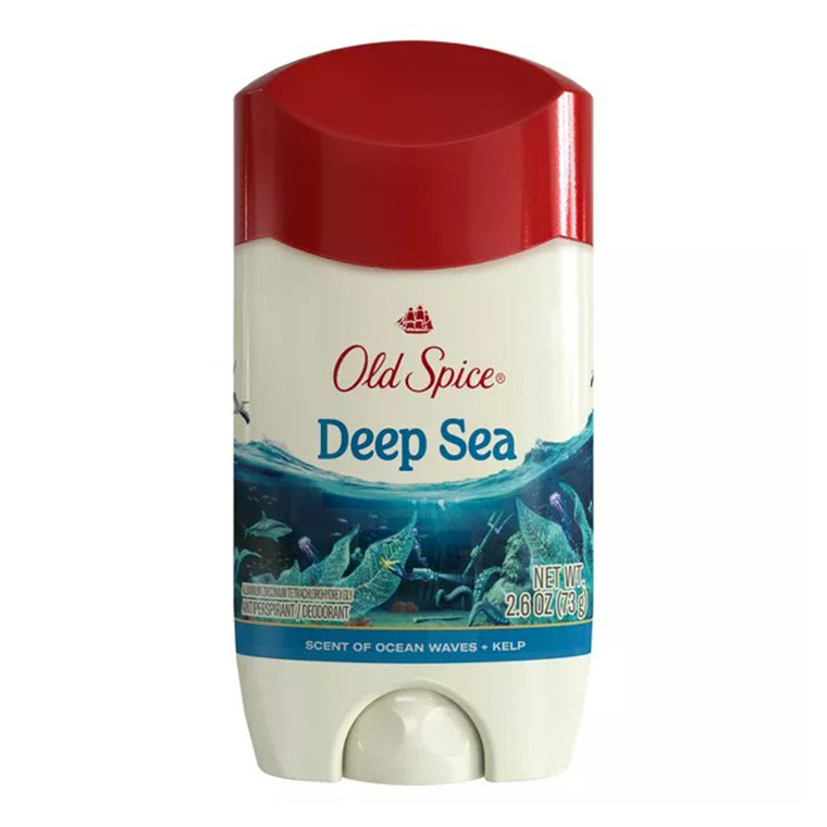 Old Spice Invisible Solid Antiperspirant and Deodorant for Men, Deep Sea, 2.6 Oz