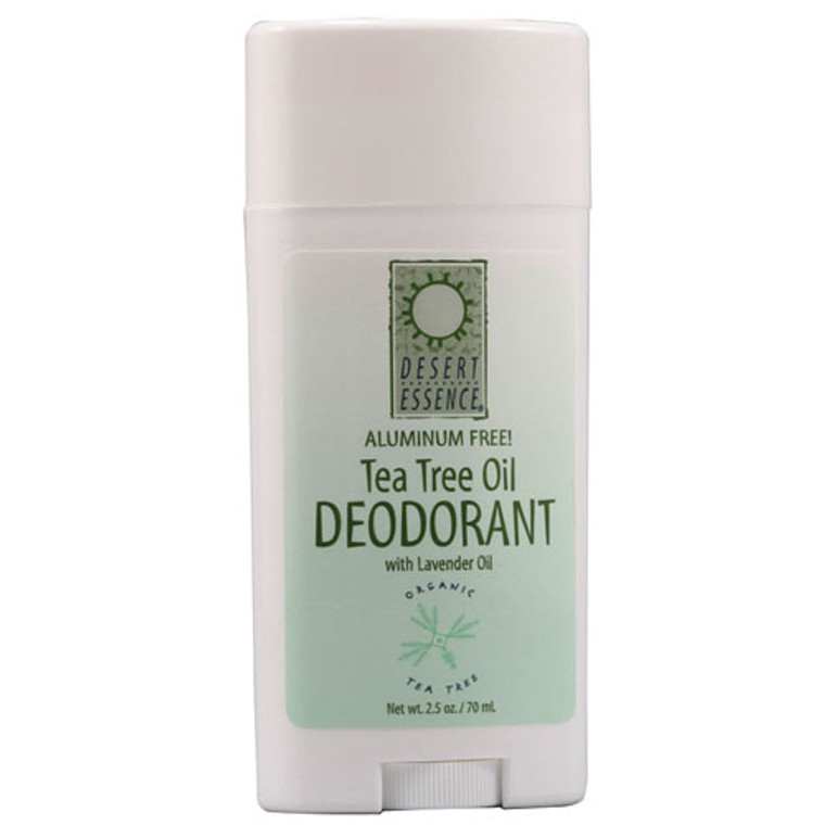 Desert Essence Tea Tree Oil Stick Deodorant With Lavender Oil, Aluminum Free, 2.5 Oz