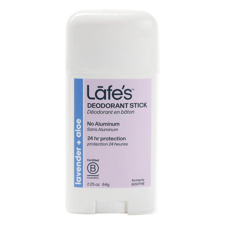 Lafes Lavender and Aloe Aluminum Free Natural Deodorant Stick for Women and Men 2.25Oz (64g)
