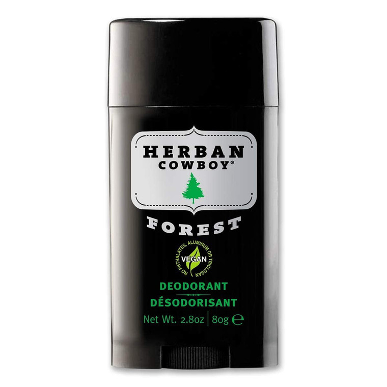 Herban Cowboy Forest Aluminum Free Deodorant Stick for Long Lasting Freshness 2.8Oz (80g)