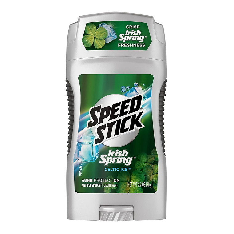 Speed Stick Mens Antiperspirant and Deodorant, Irish Spring Celtic Ice, 2.7 oz