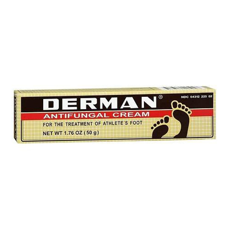 Derman Antifungal Cream For Athletes Foot, 1.76 Oz