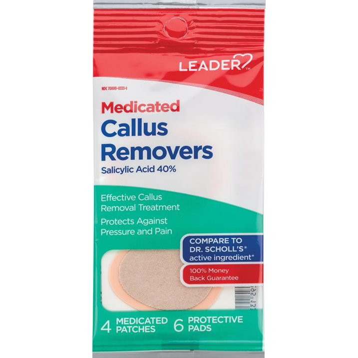 Leader Medicated Callus Removers Protective Pads and Medicated Patches, 10 Ea
