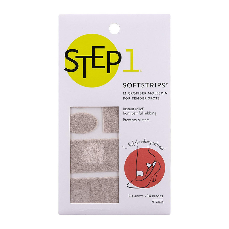 Profoot Step 1 Soft Strips Microfiber Moleskin for Tender Spots, 14 Ea