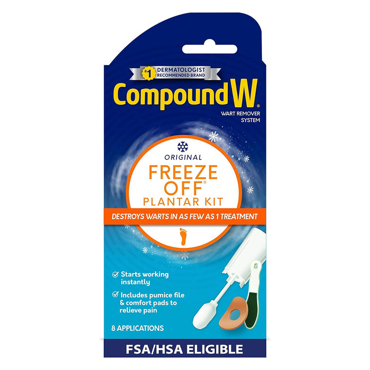 Compound W Freeze Off System Disposable Applications for Plantar Wart Removal 8Ea