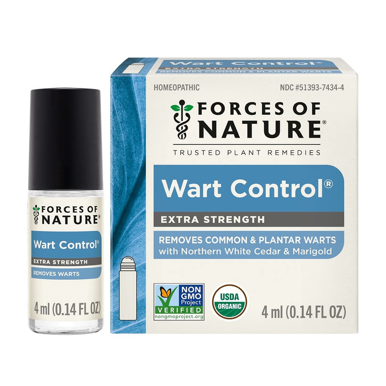 Forces of Nature Wart Control Extra Strength Rollerball for Wart Removal and Relief 0.14Oz (4ml)