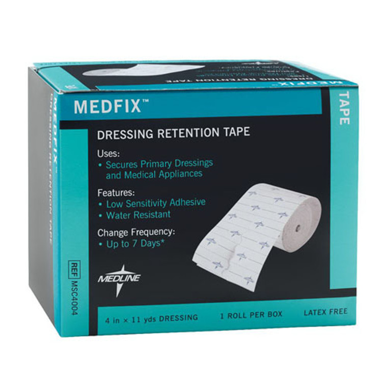 MedFix Dressing Retention Tapes Roll by Medlin, 4 Inches by 11 Yds, 1 Ea