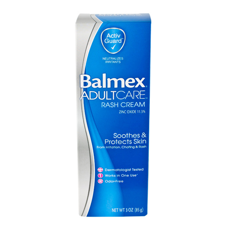 Balmex Adult Care Rash Cream with Zinc Oxide, 3 Oz