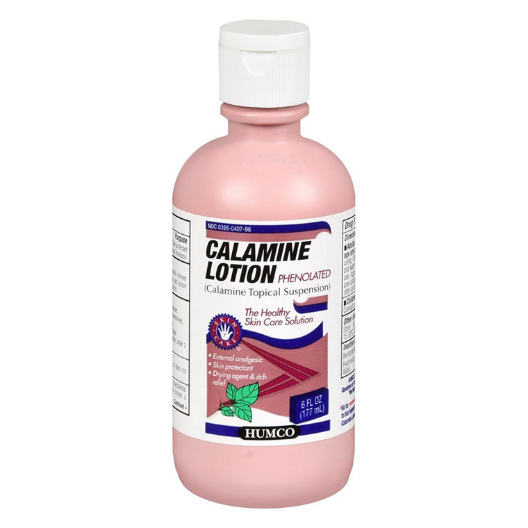 Humco Calamine Lotion Phenolated for Itch Relief and Skin Protection 6Oz (177ml)