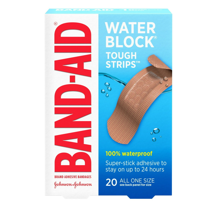 Band Aid Tough Strips, Waterproof, 20 Ea