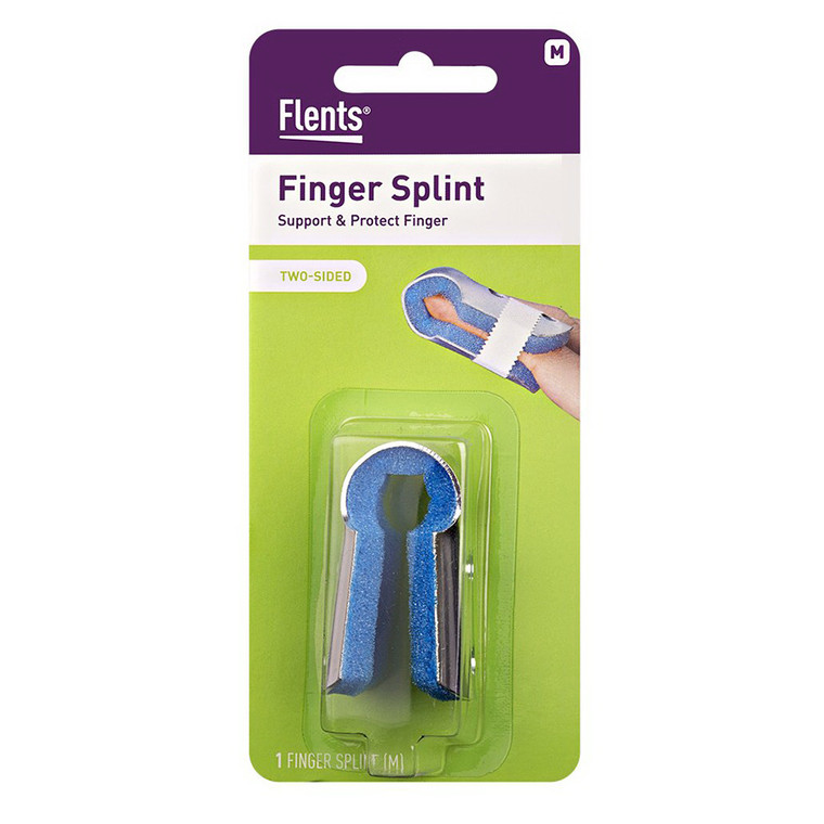 Flents Two Sided Finger Splint Medium for Finger Support and Protection 1Ea
