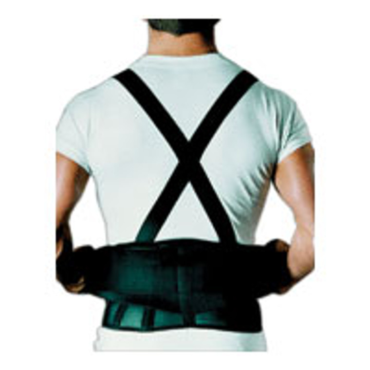 Sportaid Back Belt With Suspenders, Black, 26 Inches-36 Inches, Small - 1 Ea
