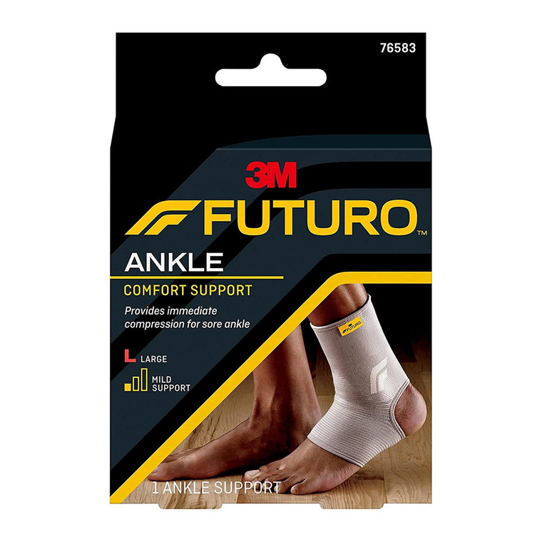 Futuro Comfort Lift Ankle Support, Large, Buff Beige, 1 Ea