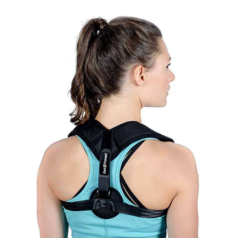 Get Toned Back Support Black Posture Corrector Brace, 1 Ea