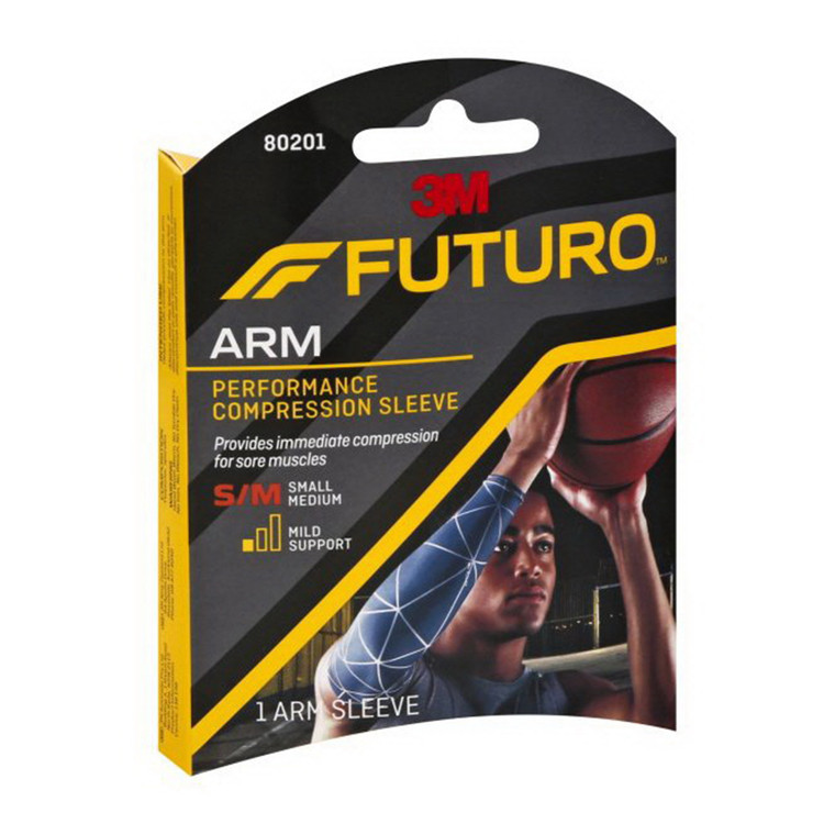 3M Futuro Sport Performance Compression Arm Sleeve, Small or Medium, 1 Ea