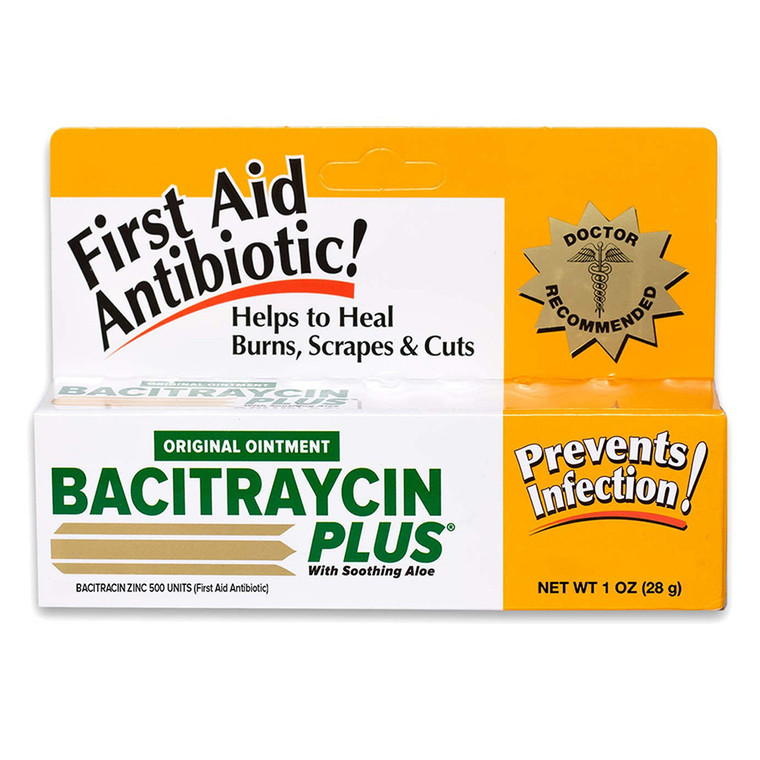 Bacitraycin Plus Original First Aid Antibiotic Ointment Prevent Infection 1Oz (28g)