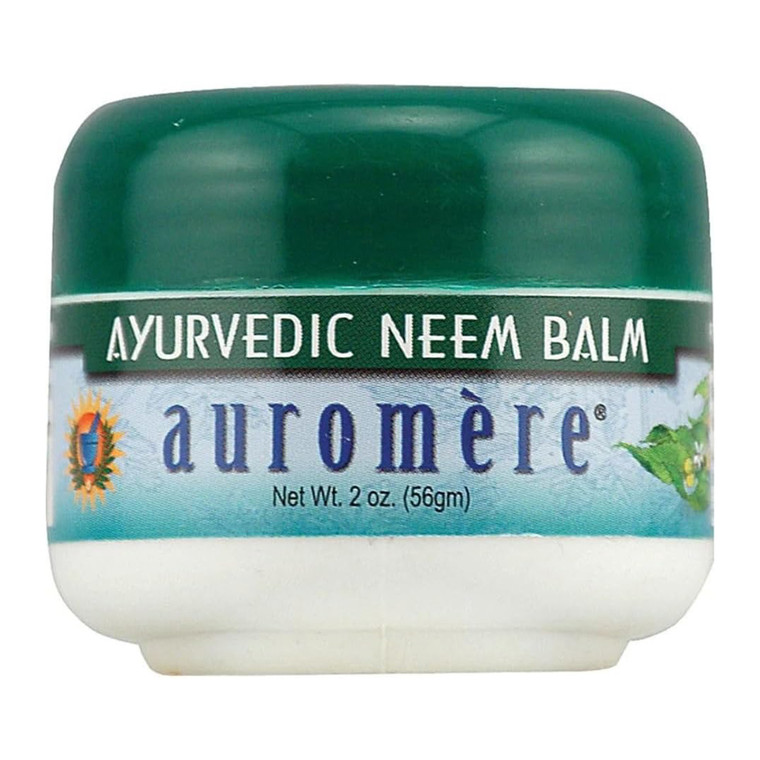 Auromere Ayurvedic Neem Balm Soothing and Restorative Herbal Formula 2Oz (56g)
