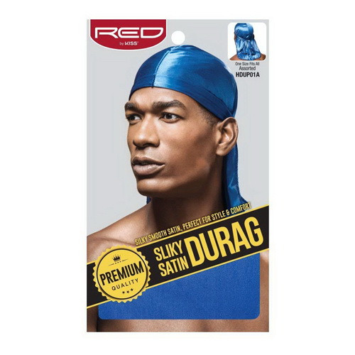 Red by Kiss Premium Quality Silky Satin Durag for Men, Royal Blue, 1 Ea