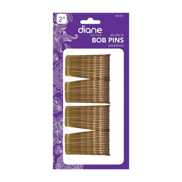 Diane Bronze Bob Hair Pins Carded, Bronze, 60 Ea