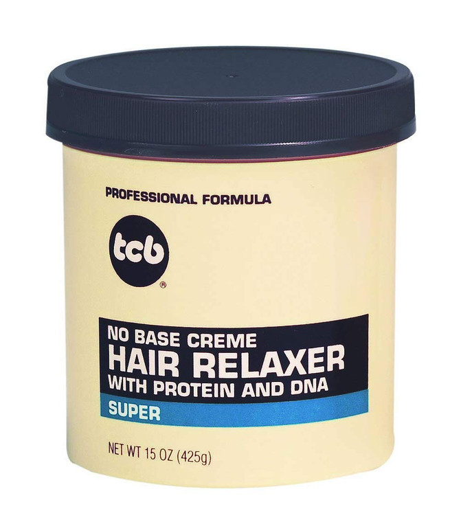 TCB Professional No Base Creme Hair Relaxer Super Strength, 15 Oz