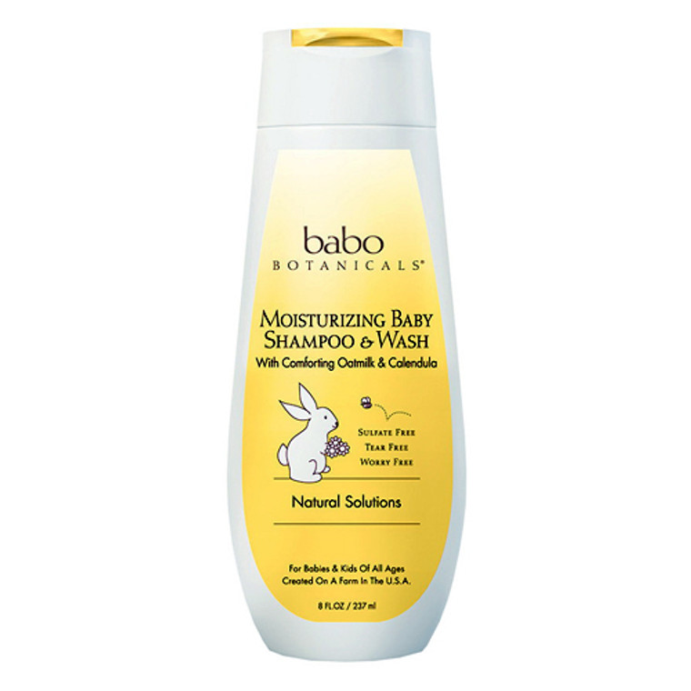Babo Botanicals Oatmilk Calendula Moisturizing Baby Wash Shampoo - 8 Oz