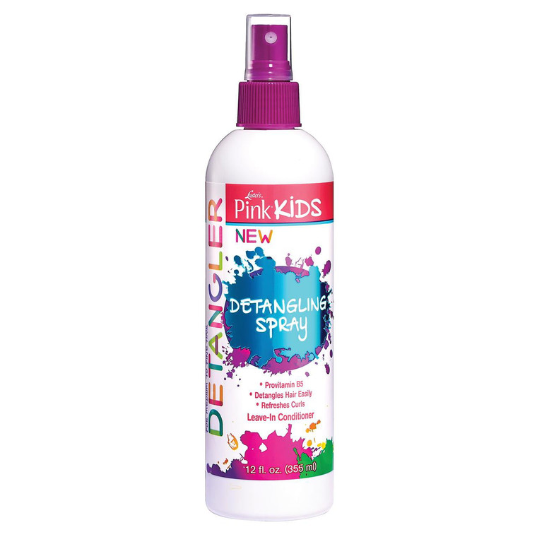 Lusters Pink Kids Detangling Hair Spray, Sulfate Free, 12 Oz