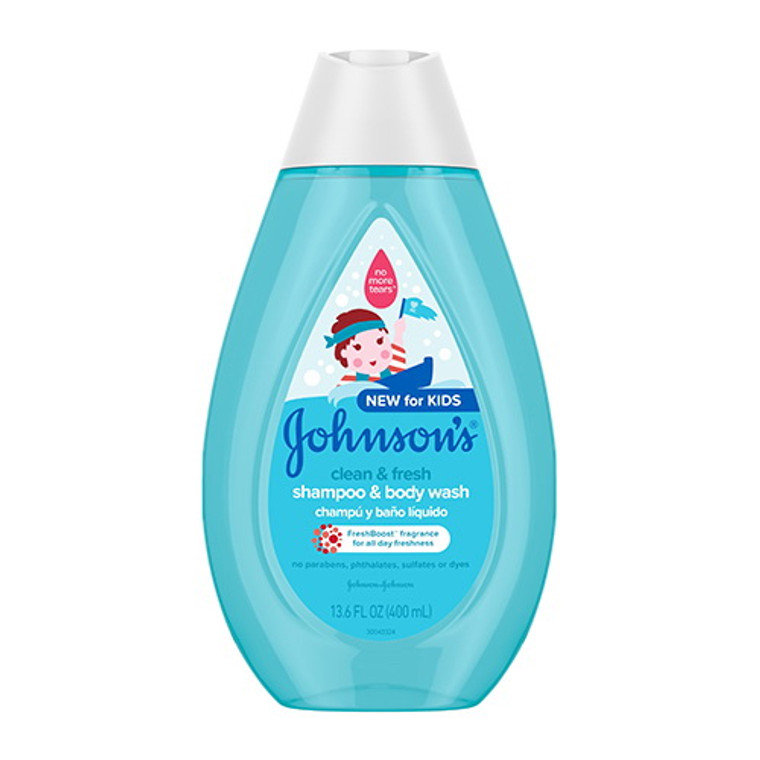 Johnsons Clean and Fresh Kids Shampoo and Body Wash, 13.6 Oz