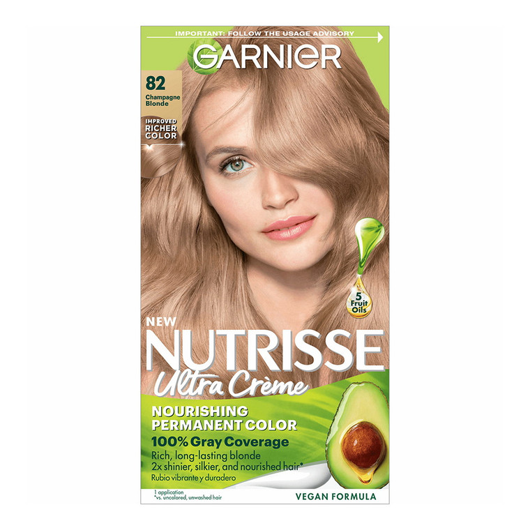 Garnier Nutrisse Permanent Creme Haircolor 82 Champagne Blonde, 1 Ea