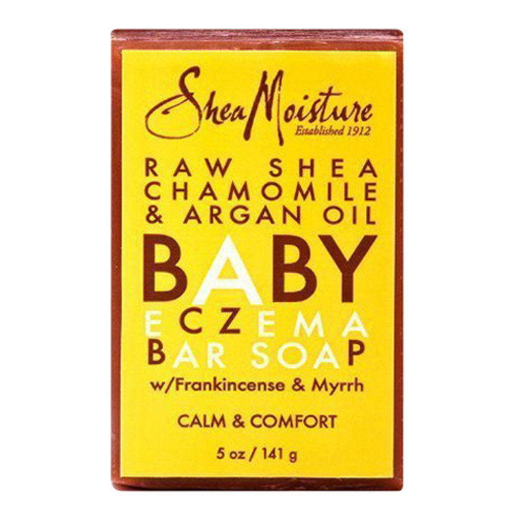 Shea Moisture Raw Shea, Chamomile and Argan Oil Baby Eczema Bar Soap With Frankincense and Myrrh, 5 Oz