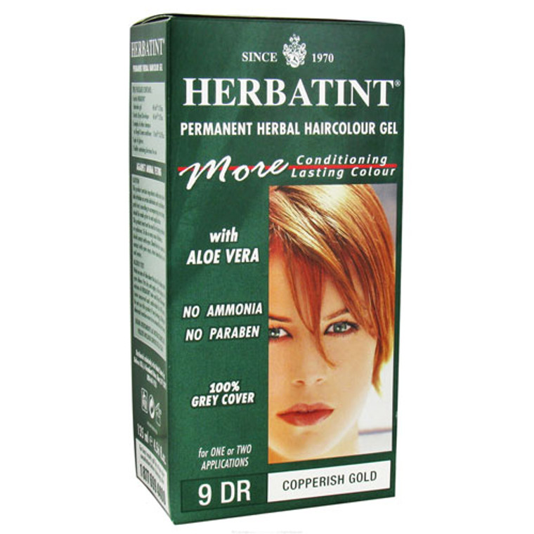 Herbatint Permanent Herbal Haircolor Gel #9Dr Copperish Gold- 4.56 Oz