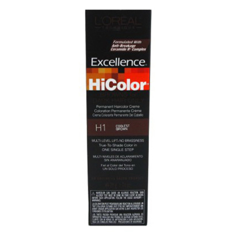 Loreal Excel Hicolor H01 Tube Coolest Brown, 1.74 oz