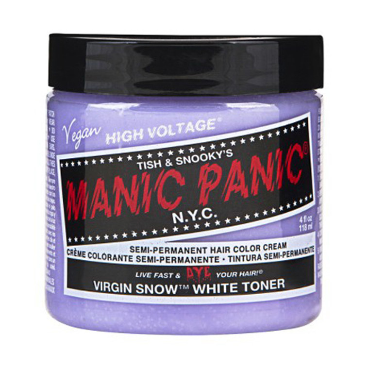 Manic Panic Semi-Permanent Hair Color Cream Virgin Snow, 4 Oz