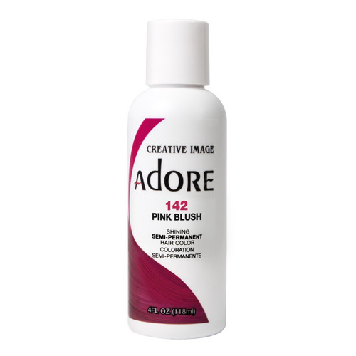 Adore Semi Permanent Hair Color 142 Pink Blush Alcohol and Ammonia Free 4Oz (118ml)