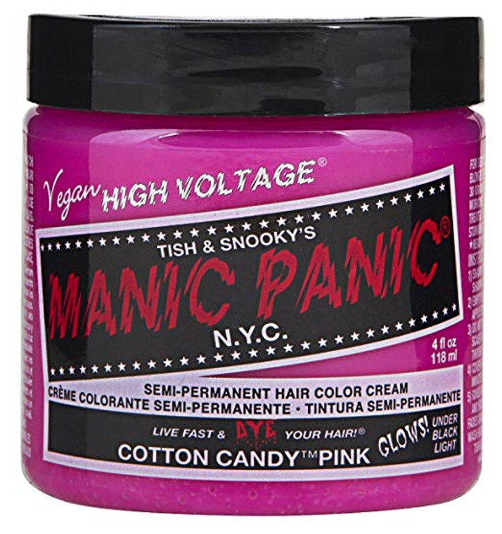 Manic Panic Semi Permament Hair Color Cotton Candy Pink, 4 Oz