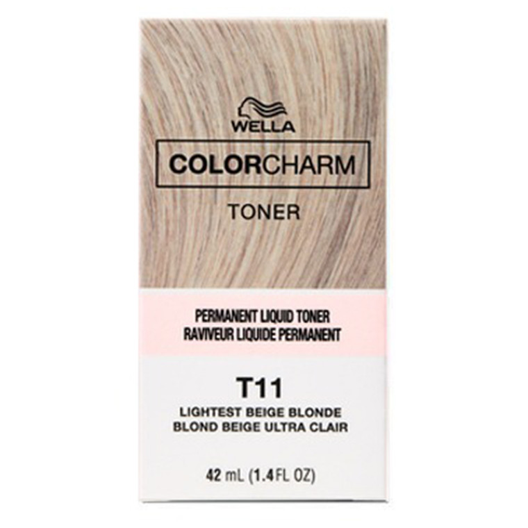 Wella Color Charm Liquid Permanent Toner T11 Beige Blonde 1.4Oz (42ml)