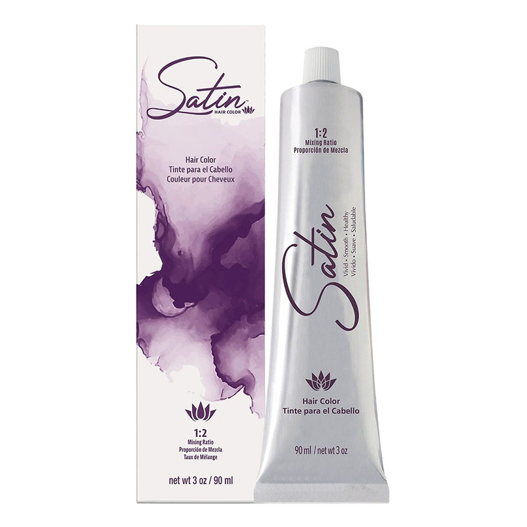Developlus Satin Semi-Permanent Hair Color 4N Brown Gentle Conditioning Formula 3Oz (90ml)
