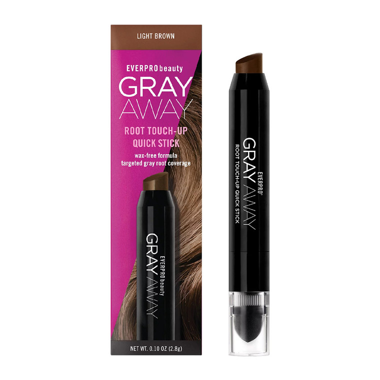 Everpro Beauty Gray Away Root Touch Up Quick Stick, Light Brown, 1 Ea