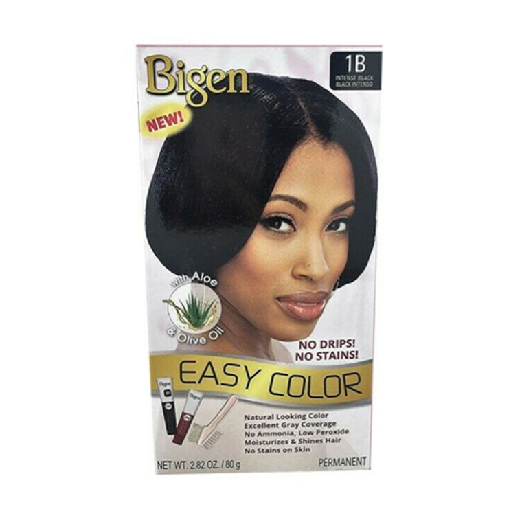 Bigen Easy Color Permanent Hair Color, Intense Black, 2.82 Oz