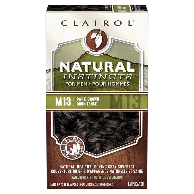 Clairol Natural Instincts Haircolor For Men, Dark Brown, #M13 - 1 Ea