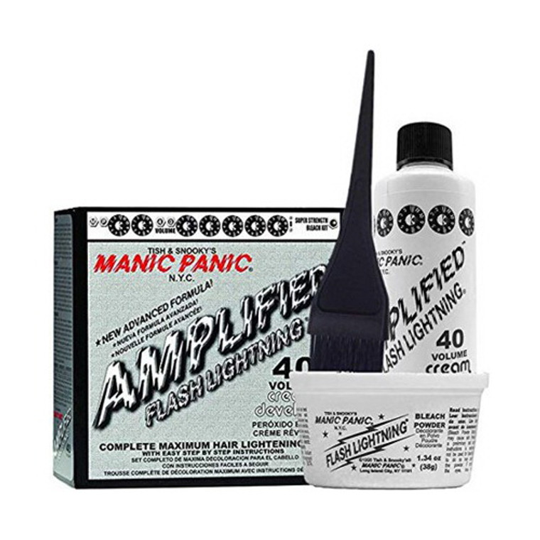 Manic Panic Amplified Flash Lightning 40 Volume Hair Bleach Cream Developer Kit, 1 Ea