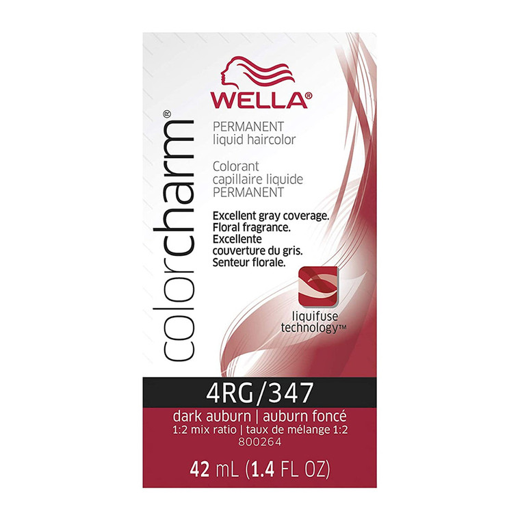 Wella Color Charm Liquid Haircolor, 347/4Rg Dark Auburn, 1.4 Oz