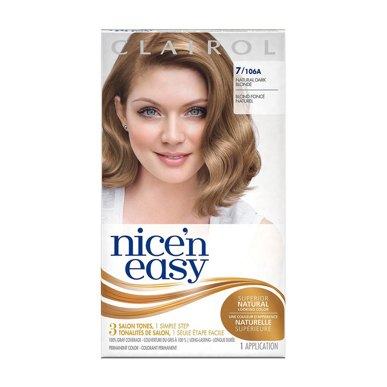 Clairol Nice N Easy Permanent Hair Color, Natural Dark Neutral Blonde #106A - Kit