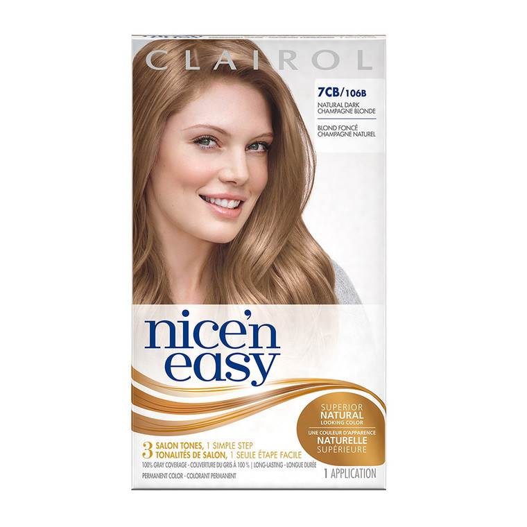 Clairol Nice N Easy Hair Color, Dark Cool Blonde 106B - Kit