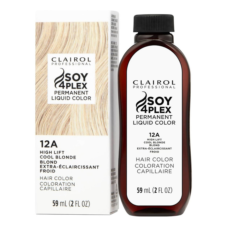 Clairol Liquicolor Permanent Hair Color 12A High Lift Cool Blonde for Effective Gray Coverage 2Oz (59ml)