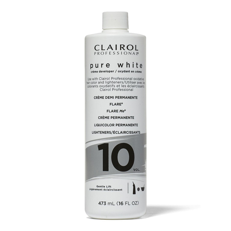 Clairol Professional Pure White 10 Gentle Lift Creme Developer, 16 Oz