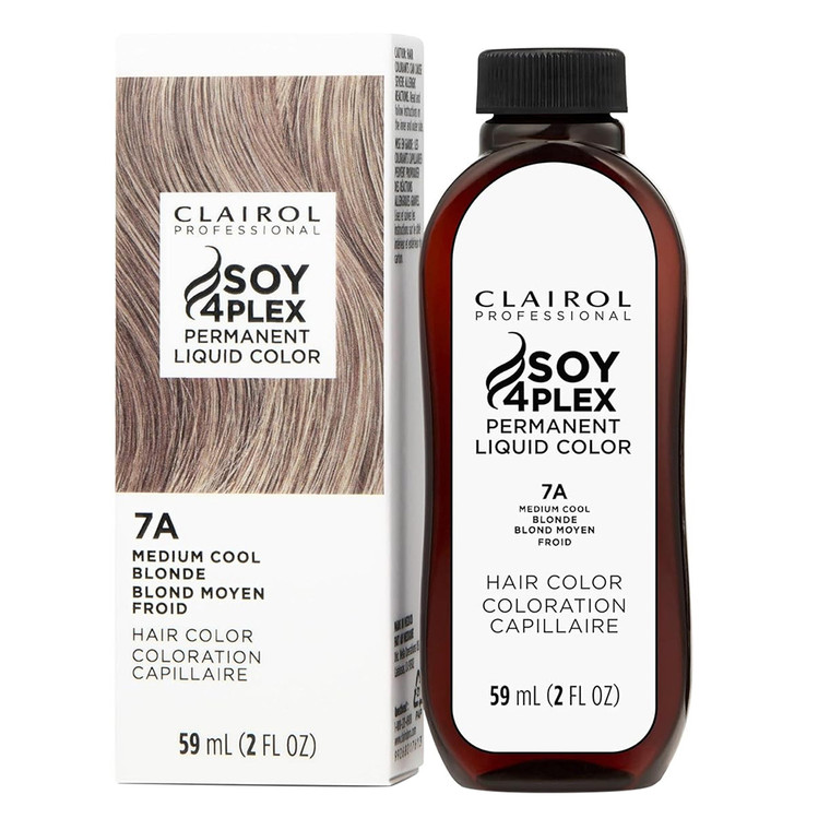 Clairol Liquicolor Permanent Hair Color 7A Medium Cool Blonde for Natural Looking Gray Coverage 2Oz (59ml)