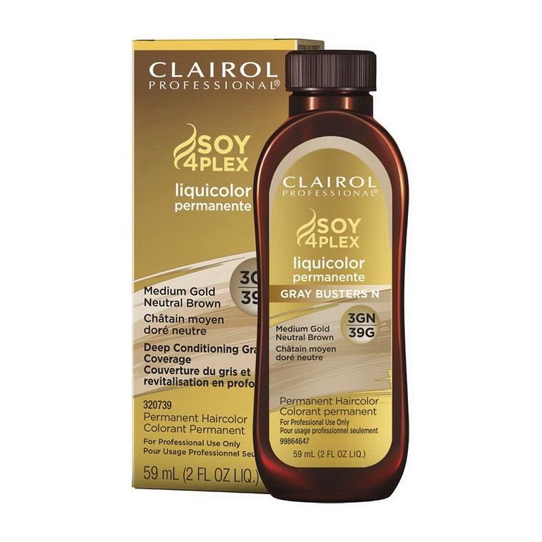 Clairol Soy4plex Liquicolor Hair Color, 3GN Medium Gold Neutral Brown, 2 oz