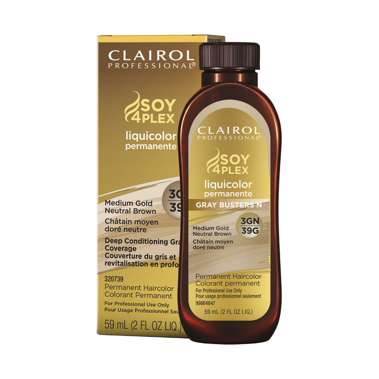 Clairol Permanent Liquicolor Hair Color, 3GN by 39G Medium Gold Neutral Brown, 2 Oz